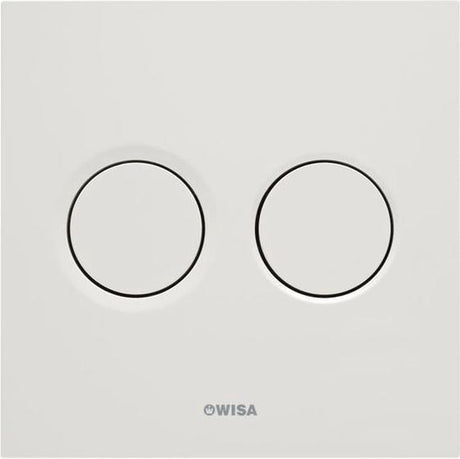 Wisa luga bedieningsplaat kunststof pneumatisch 16x16cm met dualflush voor xs wc element wit