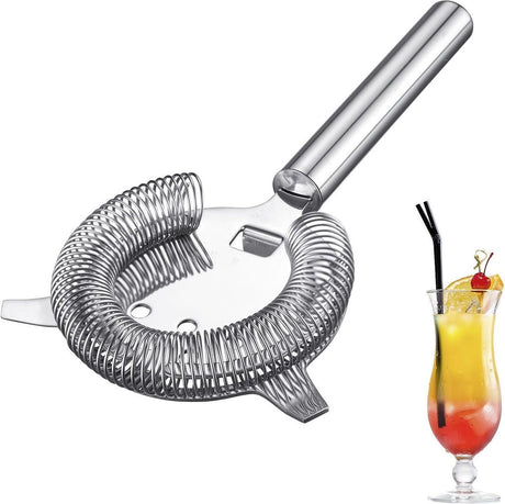 Passoire de bar Westmark Judy - accessoire de bar pratique pour mélanger des cocktails, égoutter les fruits et les herbes des boissons, passoire à cocktail pour shakers - 18 8 acier inoxydable