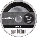 Société créative https: www.ccobby.nl polyester-cord-thickness-1-mm-black-50-m-1-roll