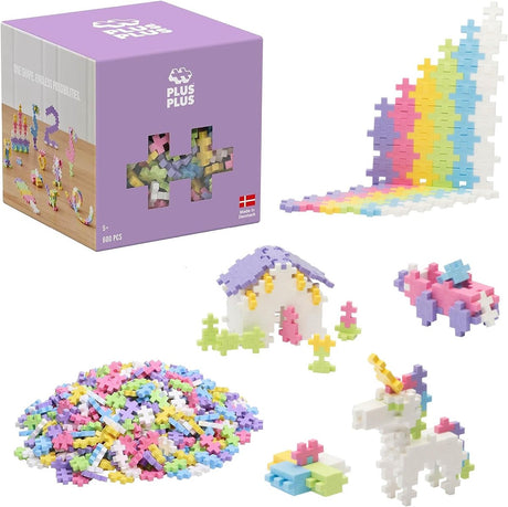 Jeu de construction Plus-Plus Basic violet pastel 600 pièces - 3312 - jouets de construction - jouets de construction - ensemble avec blocs de construction - à partir de 5 ans