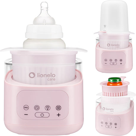 Chauffe-biberon Lionelo thermup 4.0 - avec récipient amovible unique - 400w chauffage rapide - 6 fonctions incl. stérilisation et dégivrage - veilleuse à 3 réglages - écran tactile - contrôle de la température 25-100°c - conception hygiénique sûre