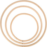 Creativ company anneaux en bambou 15,3-25,5 cm naturel 3 pièces