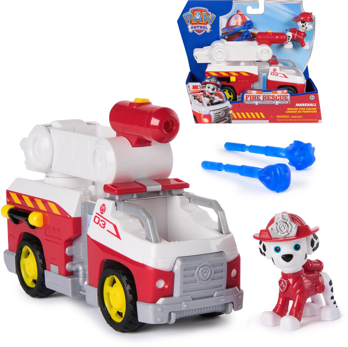 Véhicule de secours incendie Paw Patrol Marshall | 2 pièces