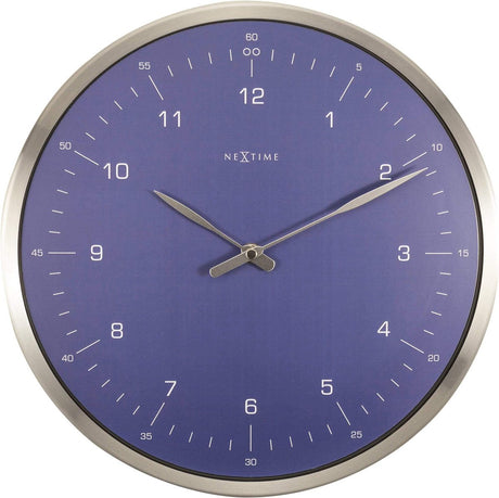Nexttime ne-3243bl horloge murale 60 minutes ø33 métal bleu