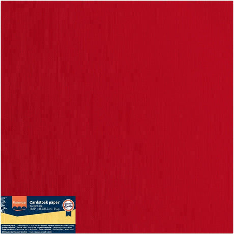 Vaessen creative florence karton - poppy - 305x305mm - ruwe textuur - 216g