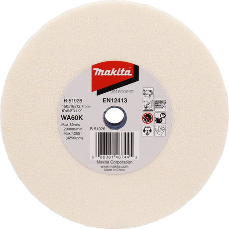 Pierre à aiguiser Makita 150x16x12,7mm wa60k - b-51926