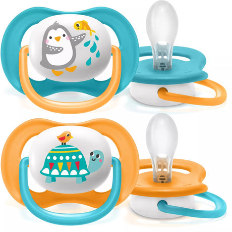 Philips avent - sucette ultra air happy - 6-18 mois orange