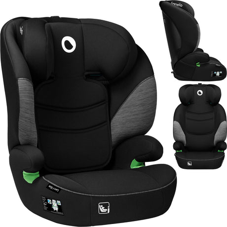 Lionelo Lars - siège auto i-size 100-150 cm - face à la route (fwf) - fixation avec ceinture de sécurité auto - appui-tête avec mousse à mémoire de forme - 10 positions en hauteur - assise large avec mousse EPE - dossier amovible - housse lavable