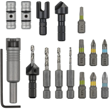 Wolfcraft - jeu d'embouts flip - tout en 1 - 17 pièces - 3086000