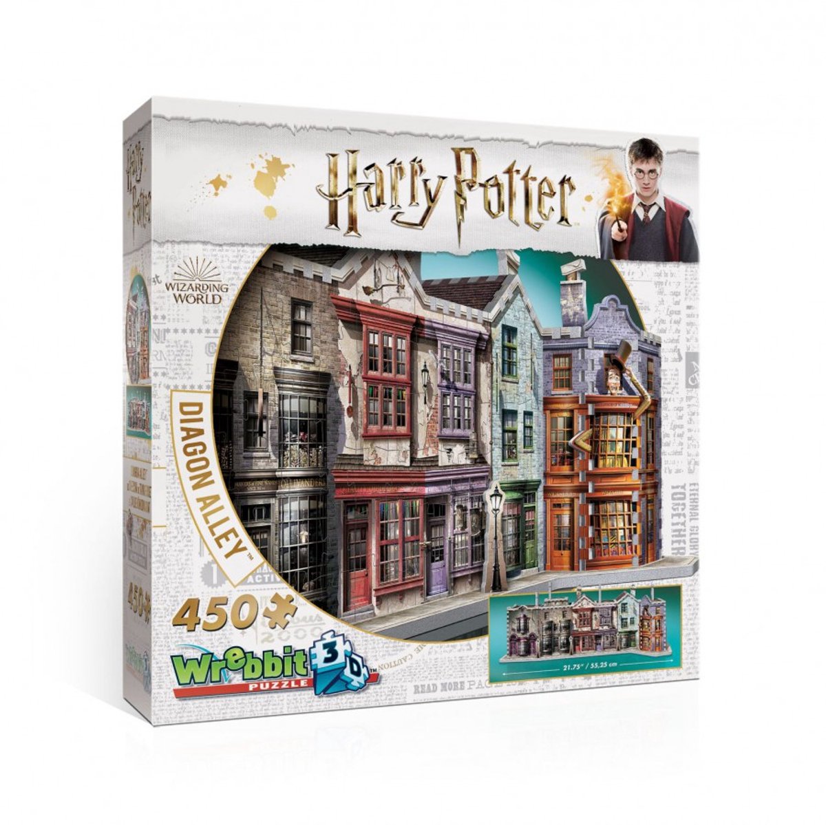 Puzzle 3D Wrebbit Harry Potter Diagon Alley - 450 pièces - à partir de 10 ans
