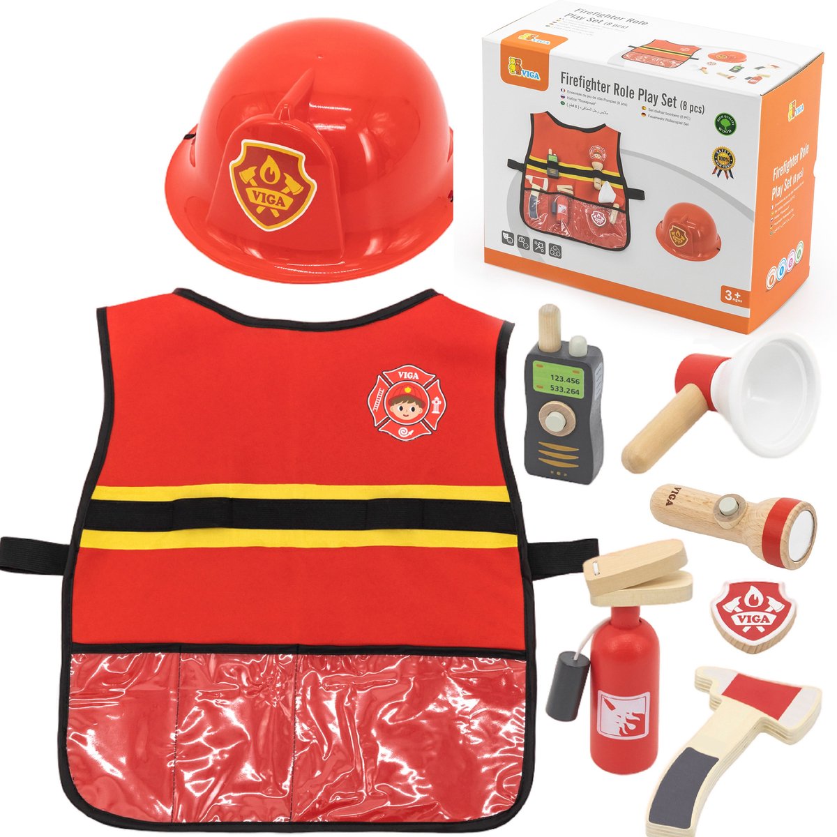 Viga https : www.cchobby.nl -set de lutte contre les incendies-8-parts-1-box