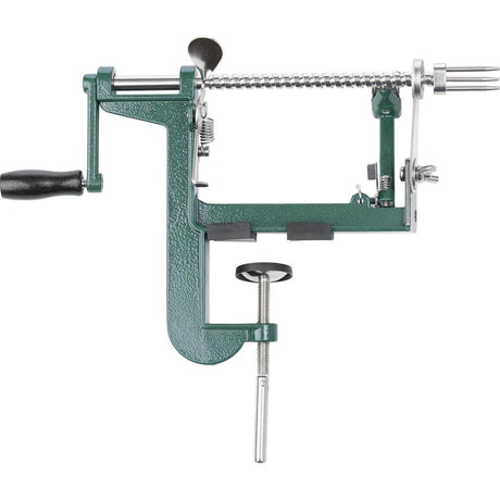 Éplucheur de pommes Westmark, avec pince à vis pour montage sur table, 31 x 5,3 x 21 cm, acier inoxydable et aluminium, Traum aux pommes, argent vert, 11432260