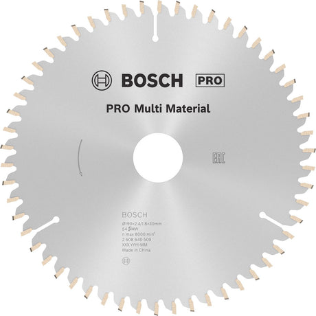 Bosch cirkzb multi 190x30x2.4 54t tr-f