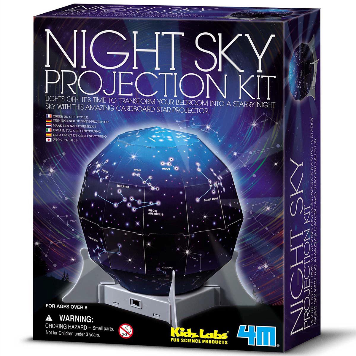 4m science et jeux - fabrique ton ciel étoilé - projecteur - kit de construction du système solaire - kidzlabs - 8+