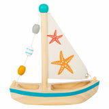 Small foot - jouet de bain bateau à voile en bois étoile de mer