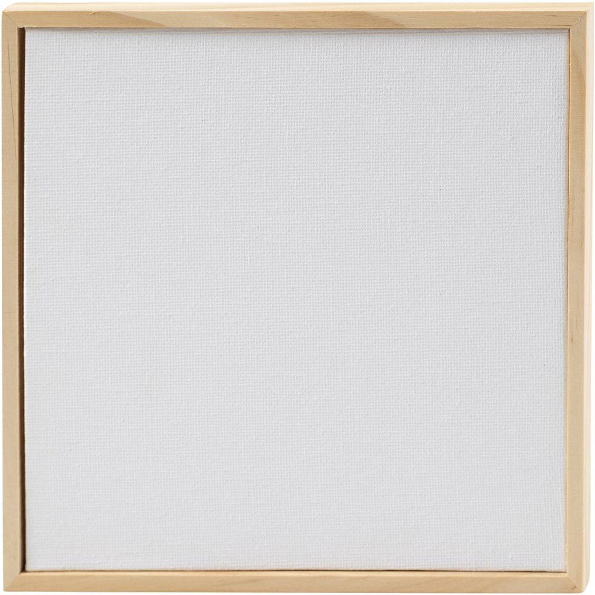 Panneau de toile Creativ company avec cadre, dim. 15,8x15,8 cm, 280 gr, blanc, 10 pièces 1 boîte