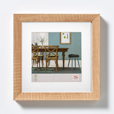 Walther fiorito - cadre en bois mdf - format photo 40x40 cm - chêne clair