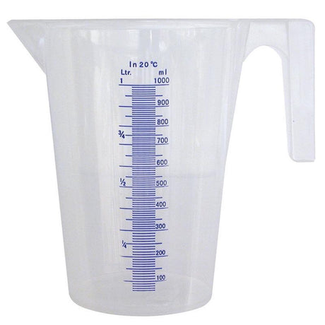 Verre doseur Pressol - 1 litre - transparent - plastique - format litre