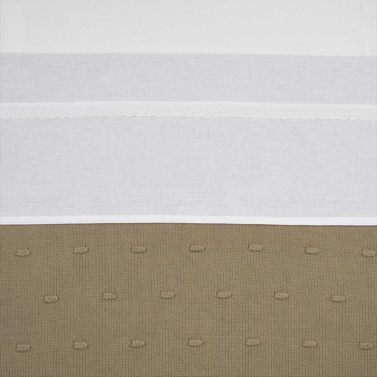Drap de berceau en dentelle Meyco - blanc - 100x150cm - 0,3 tog