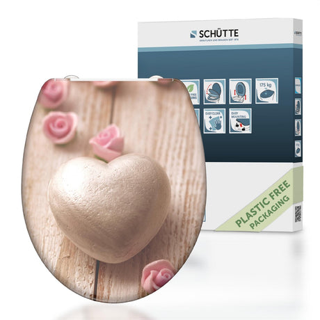 Siège de toilette Schütte avec Duroplast romantique en serre avec imprimé