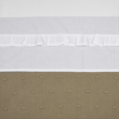 Drap de berceau à volants Meyco - blanc - 75x100cm - 0,3 tog