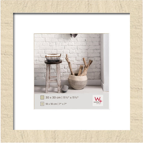 Walther home - cadre en bois - format photo 30x30 cm - blanc crème