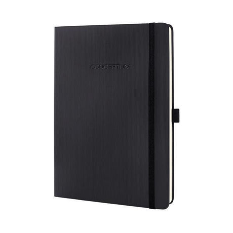 Carnet Sigel - conceptum pure - format tablette - noir - couverture rigide - à carreaux - si-co117
