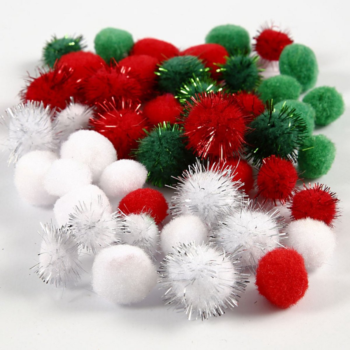 Pompons de la société Creativ Noël, 48 ​​pcs.