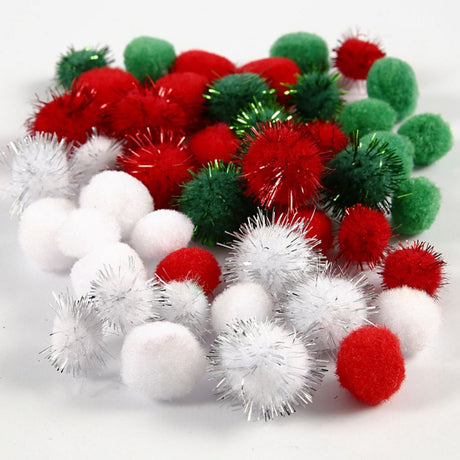 Pompons de la société Creativ Noël, 48 ​​pcs.
