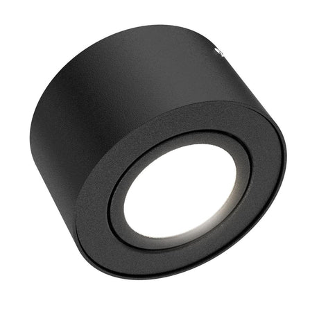 Briloner tube - lampe en saillie - plafonnier - LED 5 W - réflecteur inclinable - 470 lumen - 3 000 kelvin - noir - ø 9cm