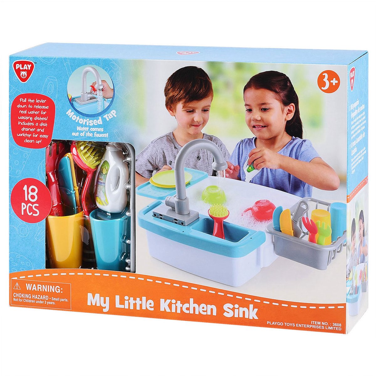 Playgo ensemble de jeu de cuisine et de vaisselle - 18 pièces.