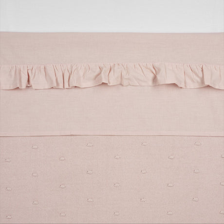 Drap de berceau à volants Meyco - rose tendre - 75x100cm - 0,3 tog