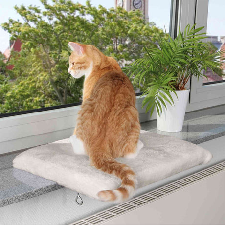 Trixie lit pour chat plateau rebord de fenêtre gris clair