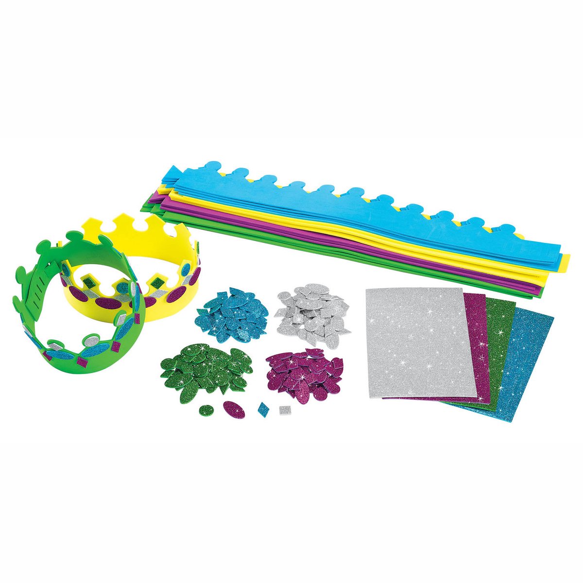 Paquet artisanal de colorations pour faire des couronnes, 16 pcs.