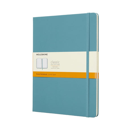 Carnet classique Moleskine - extra large - couverture rigide - ligné - bleu récif