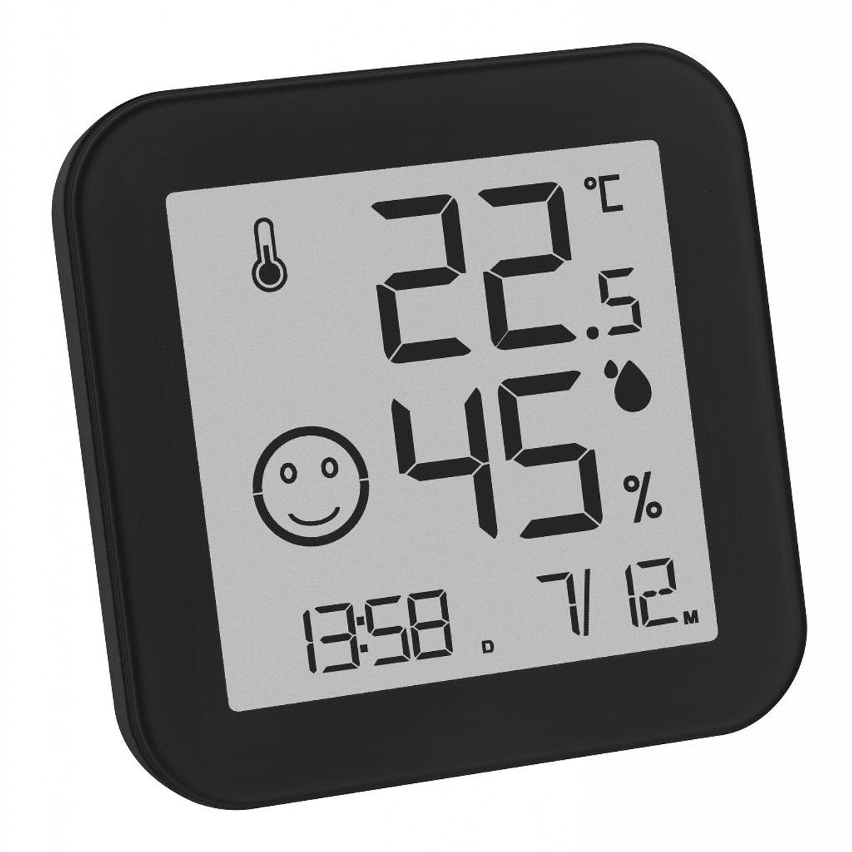 Tfa dostmann noir blanc 30.5054.01 thermo et hygromètre noir
