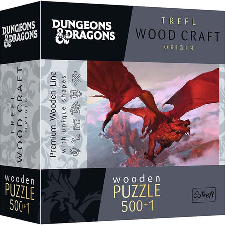 Trefl puzzle dragon rouge ancien - donjons dragons fantaisie 500 pièces.