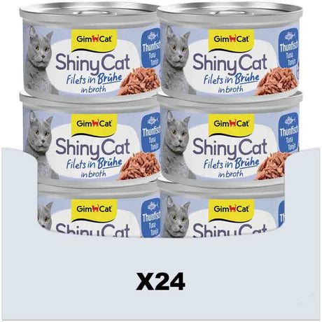 Gimcat 24 x 70 g - filets de Shinycat au bouillon de thon