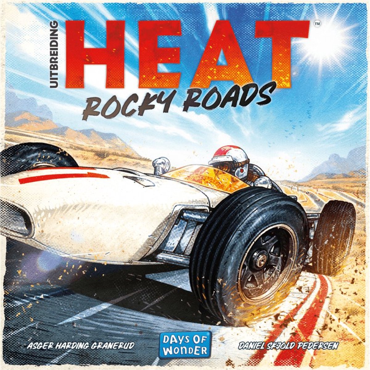 Days of Wonder, extension du jeu de société, piste de course sur routes rocailleuses et chaudes.