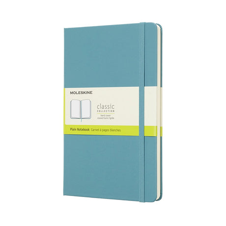 Carnet classique Moleskine - grand - couverture rigide - vierge - bleu récif