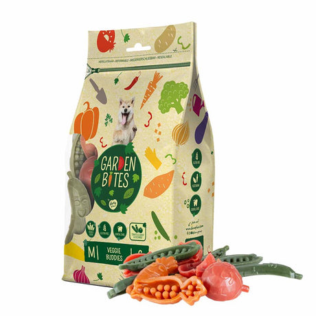 Garden Bites duvoplus - snacks pour chiens Veggie Buddies - friandises pour chiens - végétarien sans gluten - moyen 6pcs