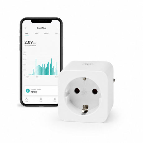 Prise intelligente Nedis smartlife - wi-fi - ip21 - compteur d'énergie - 3680 w - type f (cee 7 3) - 0 - 55 °c - android ios - blanc - 1 pièce