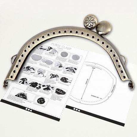 Kit de boucles de portefeuille Creativ company, taille 8 cm, laiton brossé, 1 pièce