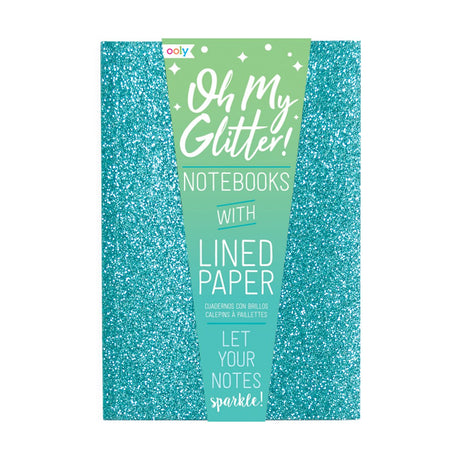 Ooly oh mes paillettes ! carnets : aigue-marine saphir - lot de 3 (4 x 5,75)