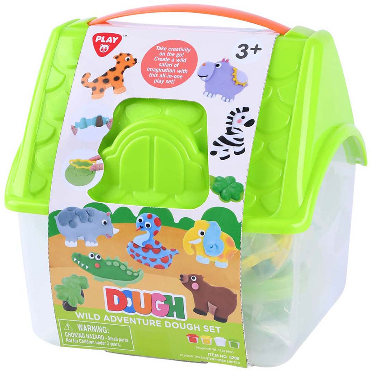 Playgo Wild Adventure Clay Set dans une boîte de rangement - 4 pots en argile