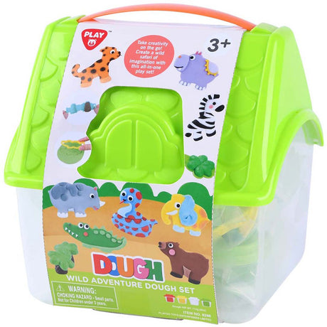 Ensemble d'argile Playgo Wild Adventure - 4 pots en argile