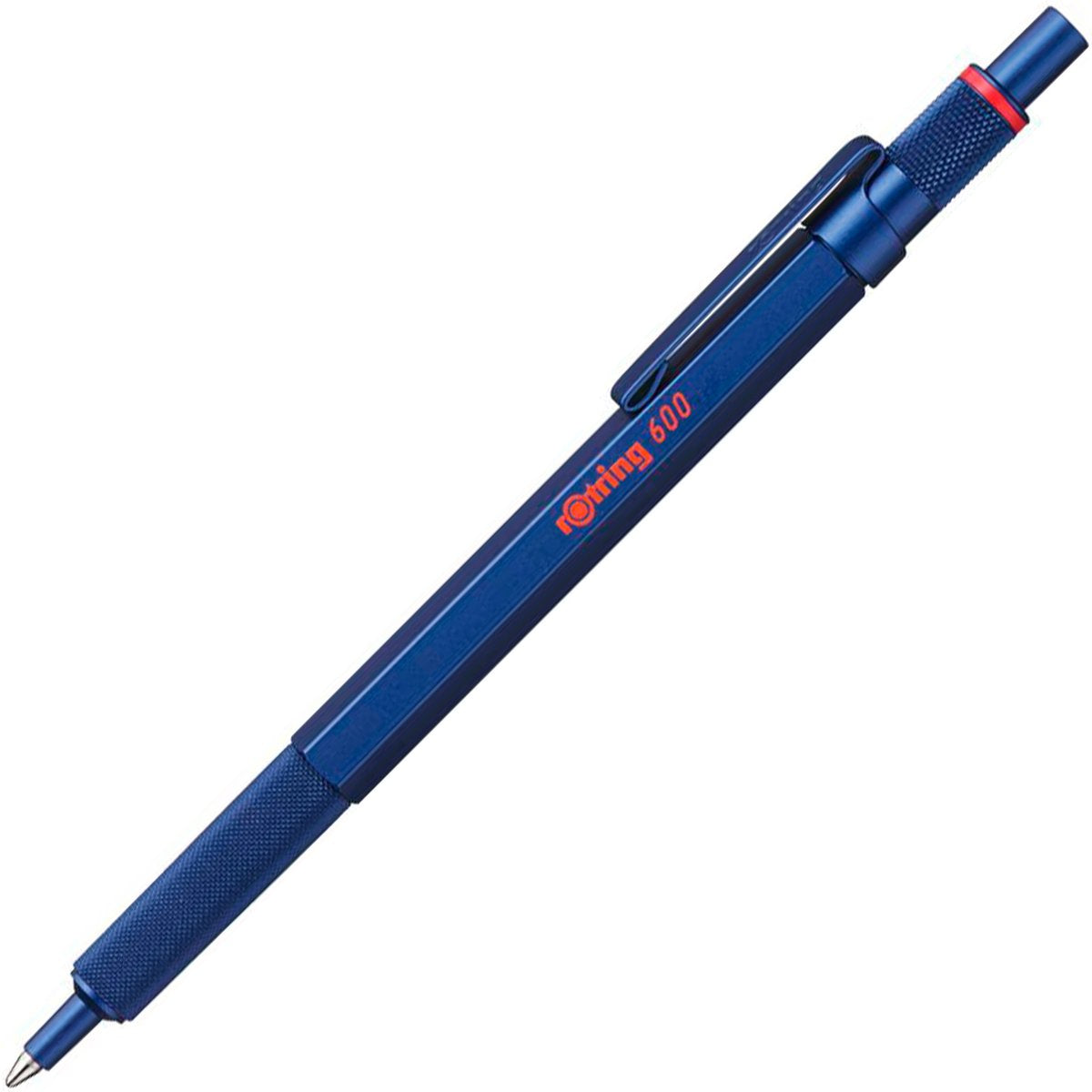 Stylo à bille Rotring 600 | point moyen | encre noire | logement bleu | rechargeable