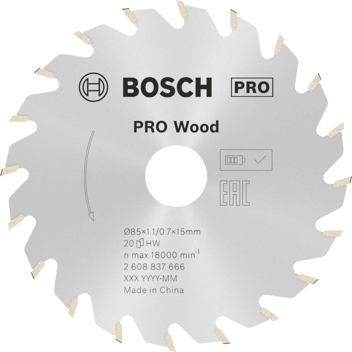 Accessoires Bosch 2608837666 lame de scie circulaire 85 x 15 mm nombre de dents : 20 1 pièce(s)