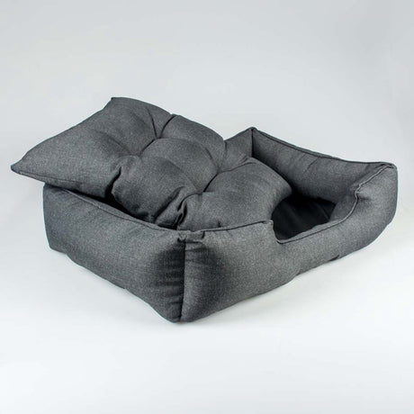 Duvo + lit pour chien duratex gris foncé m-60x80x16cm