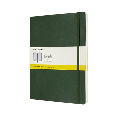 Carnet classique Moleskine - extra large - couverture souple - à carreaux - vert myrte